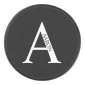 モノグラムパーソナライズされたと名前 アイスホッケーパック (正面)