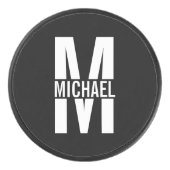 モノグラムパーソナライズされたと名前 アイスホッケーパック (正面)