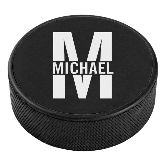 モノグラムパーソナライズされたと名前 アイスホッケーパック (3/4)