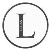 モノグラムパーソナライズされたと名前 アイスホッケーパック (正面)