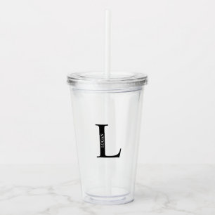 モノグラムパーソナライズされたと名前 アクリルタンブラー