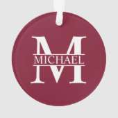 モノグラムパーソナライズされたと名前 オーナメント (裏面)