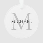 モノグラムパーソナライズされたと名前 オーナメント (裏面)