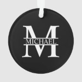 モノグラムパーソナライズされたと名前 オーナメント (裏面)