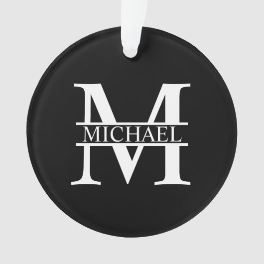 モノグラムパーソナライズされたと名前 オーナメント (正面)