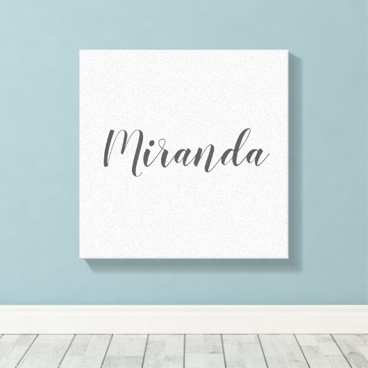 モノグラムパーソナライズされたと名前 キャンバスプリント (インサイチュ (ウッドフロア))