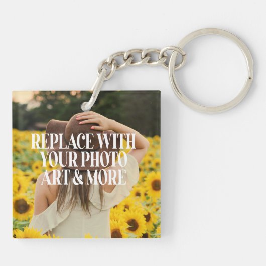 モノグラムパーソナライズされたと名前 キーホルダー (裏面)