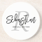 モノグラムパーソナライズされたと名前 コースター (正面)