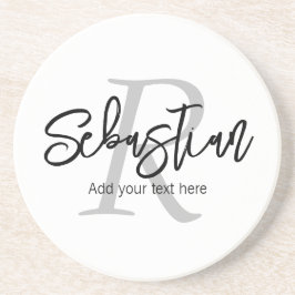 モノグラムパーソナライズされたと名前 コースター