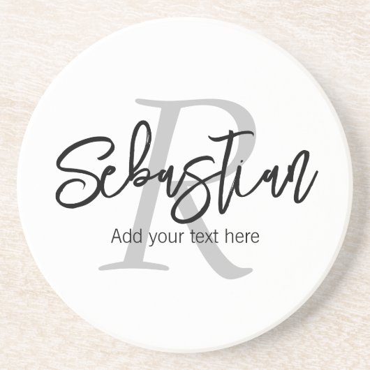 モノグラムパーソナライズされたと名前 コースター (正面)