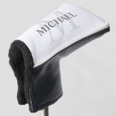 モノグラムパーソナライズされたと名前 ゴルフヘッドカバー (3/4 正面)
