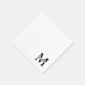 モノグラムパーソナライズされたと名前 スタンダードカクテルナプキン (角)