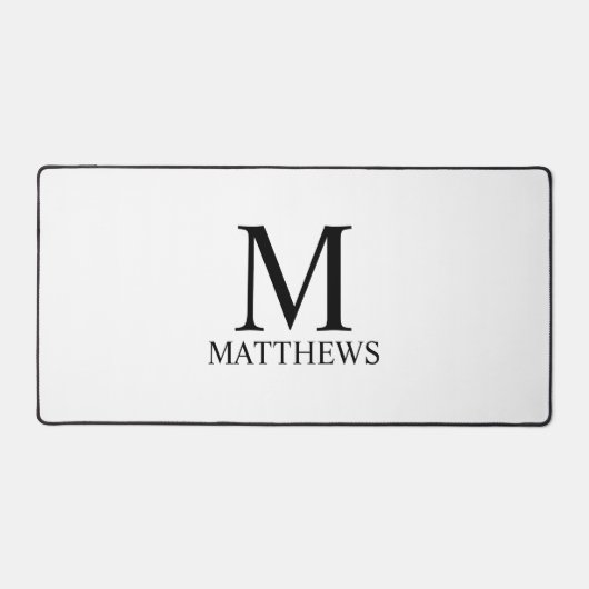 モノグラムパーソナライズされたと名前 デスクマット (正面)