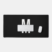 モノグラムパーソナライズされたと名前 デスクマット (キーボード&マウス)