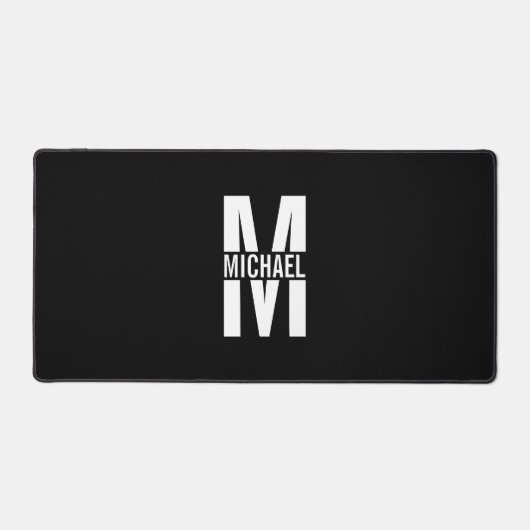 モノグラムパーソナライズされたと名前 デスクマット (正面)