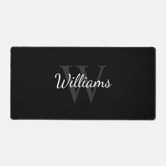 モノグラムパーソナライズされたと名前 デスクマット (正面)