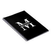 モノグラムパーソナライズされたと名前 ノートブック (右側)