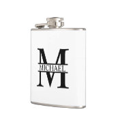 モノグラムパーソナライズされたと名前 フラスク (左)