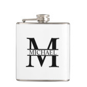 モノグラムパーソナライズされたと名前 フラスク (正面)