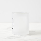 モノグラムパーソナライズされたと名前 フロストグラスマグカップ (中央)