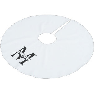 モノグラムパーソナライズされたと名前 ブラッシュドポリエステルツリースカート