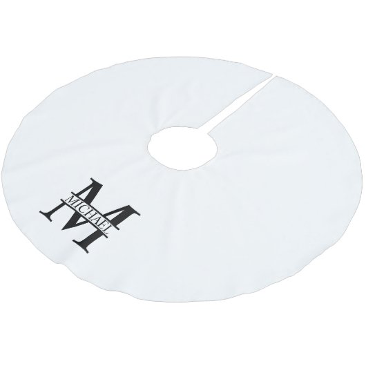 モノグラムパーソナライズされたと名前 ブラッシュドポリエステルツリースカート (アングル)