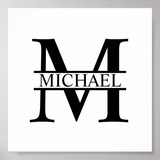 モノグラムパーソナライズされたと名前 ポスター (正面)