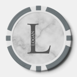 モノグラムパーソナライズされたと名前 ポーカーチップ