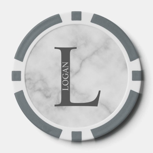 モノグラムパーソナライズされたと名前 ポーカーチップ (正面)