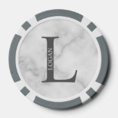 モノグラムパーソナライズされたと名前 ポーカーチップ (裏面)