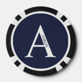 モノグラムパーソナライズされたと名前 ポーカーチップ (裏面)