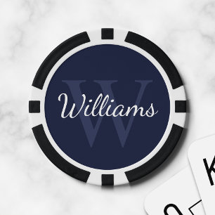 モノグラムパーソナライズされたと名前 ポーカーチップ