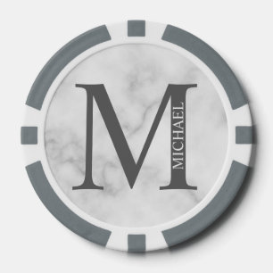 モノグラムパーソナライズされたと名前 ポーカーチップ
