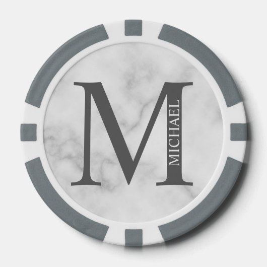 モノグラムパーソナライズされたと名前 ポーカーチップ (正面)