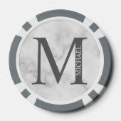 モノグラムパーソナライズされたと名前 ポーカーチップ (裏面)