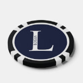 モノグラムパーソナライズされたと名前 ポーカーチップ (シングル)