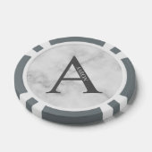 モノグラムパーソナライズされたと名前 ポーカーチップ (シングル)