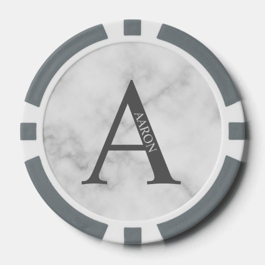 モノグラムパーソナライズされたと名前 ポーカーチップ (正面)