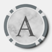 モノグラムパーソナライズされたと名前 ポーカーチップ (裏面)