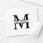 モノグラムパーソナライズされたと名前 マウスパッド