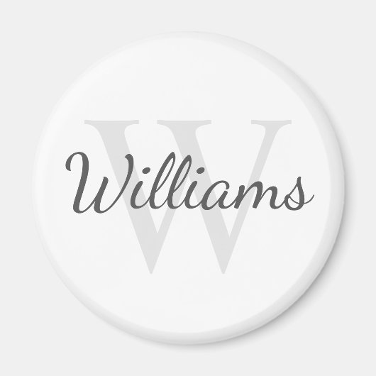 モノグラムパーソナライズされたと名前 マグネット (正面)