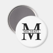 モノグラムパーソナライズされたと名前 マグネット (正面/裏面)