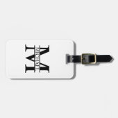 モノグラムパーソナライズされたと名前 ラゲッジタグ (正面横)