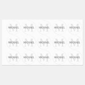 モノグラムパーソナライズされたと名前 ラベル (シート)