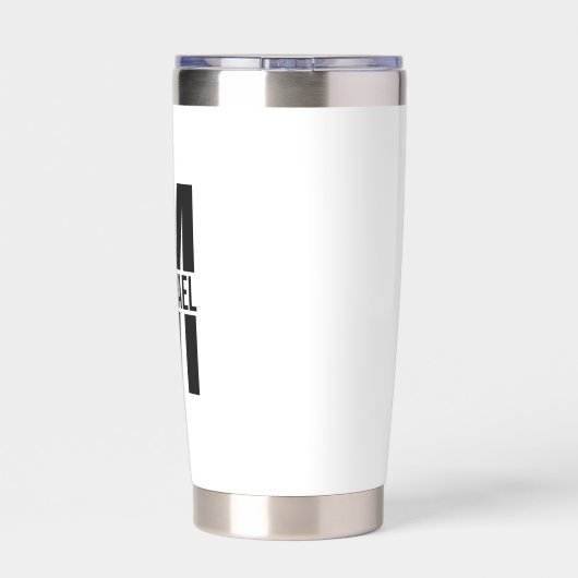 モノグラムパーソナライズされたと名前 保温保冷タンブラー (背面)