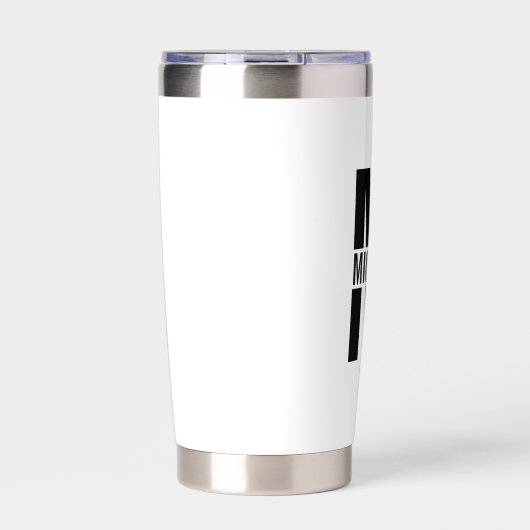 モノグラムパーソナライズされたと名前 保温保冷タンブラー (正面)