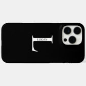 モノグラムパーソナライズされたと名前 Case-Mate iPhoneケース (裏面 (横))