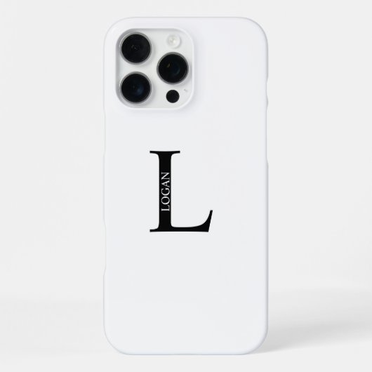 モノグラムパーソナライズされたと名前 iPhoneケース (裏面)