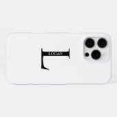 モノグラムパーソナライズされたと名前 iPhoneケース (裏面横)