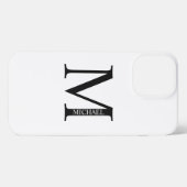 モノグラムパーソナライズされたと名前 iPhoneケース (裏面横)